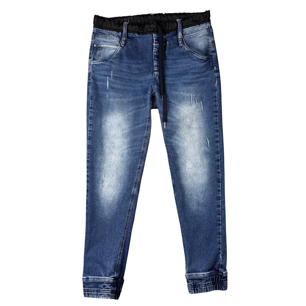 Marithe Francois Girbaud Jean F Jostanga Blue Distressed Jogger Jeans Size 8